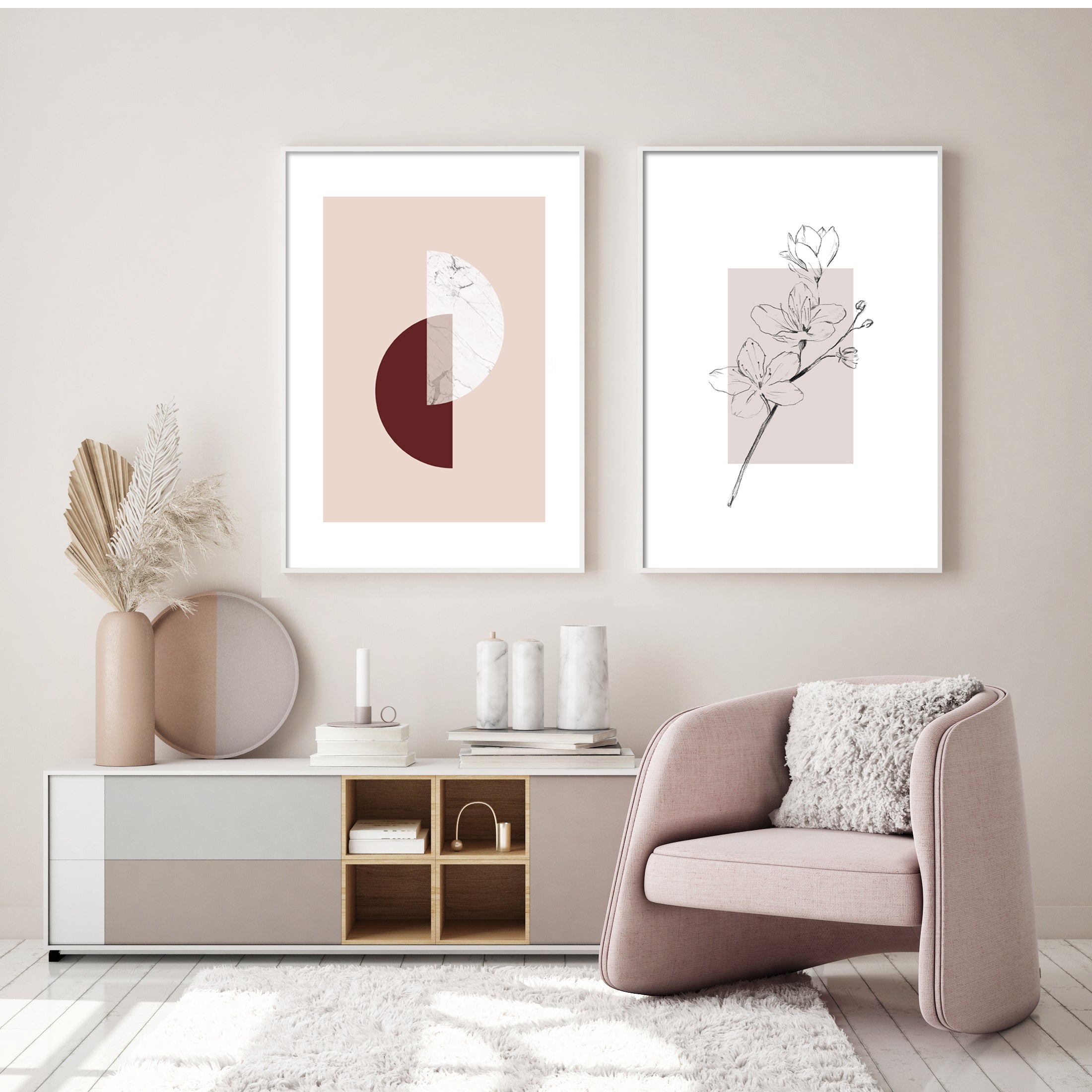 PERFECT PINK PAIRING GALLERY WALL