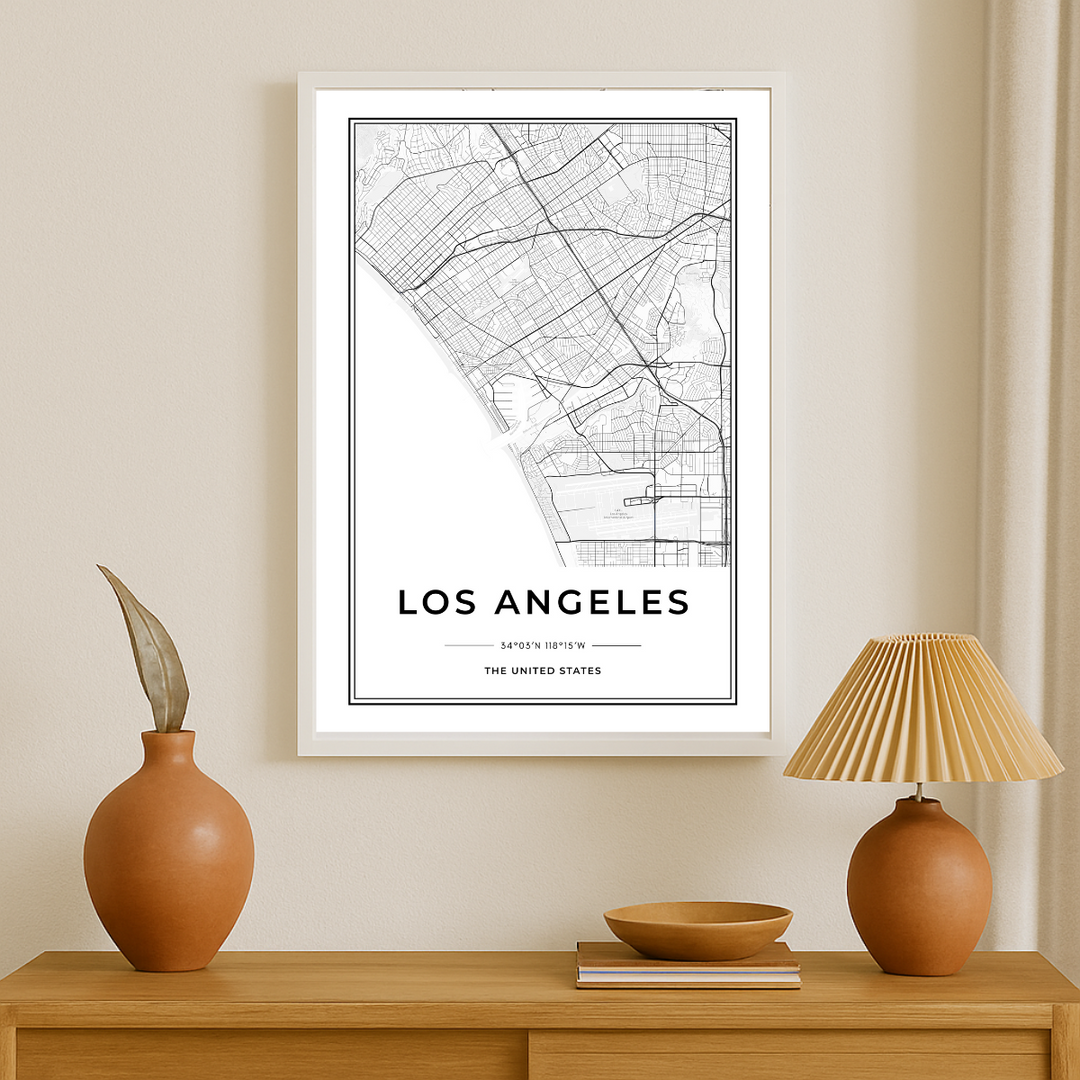 WALL ART | LOS ANGELES MAP