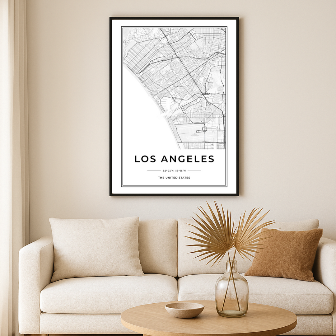 WALL ART | LOS ANGELES MAP