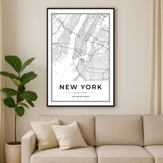 WALL ART | NEW YORK MAP