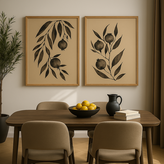 Set of 2 |  POMEGRANATE LEAVES