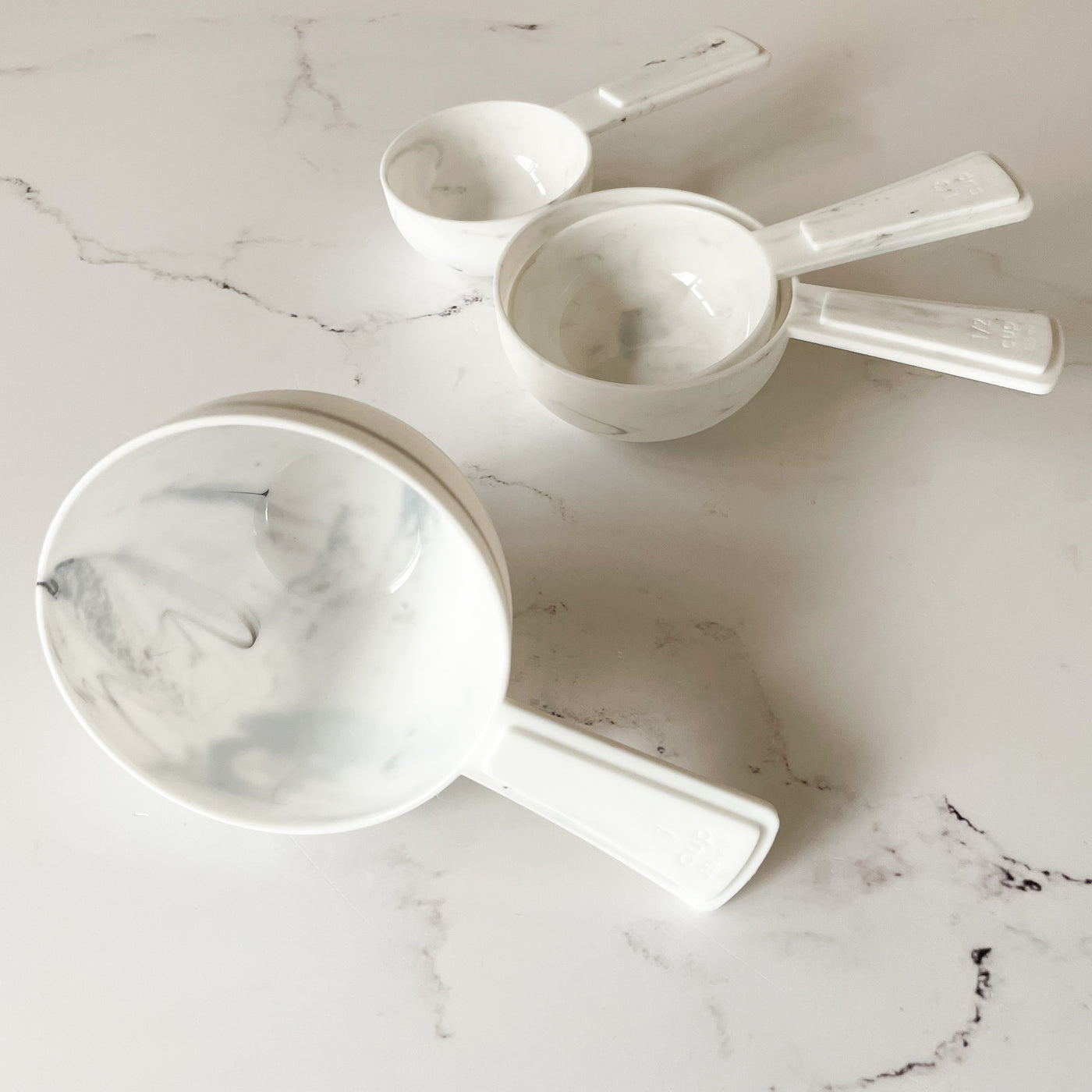 Marble Effect Measuring Cup Set