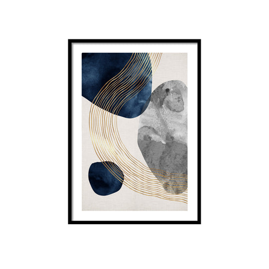 WALL ART | BLUE & GOLD SHAPES PART 2