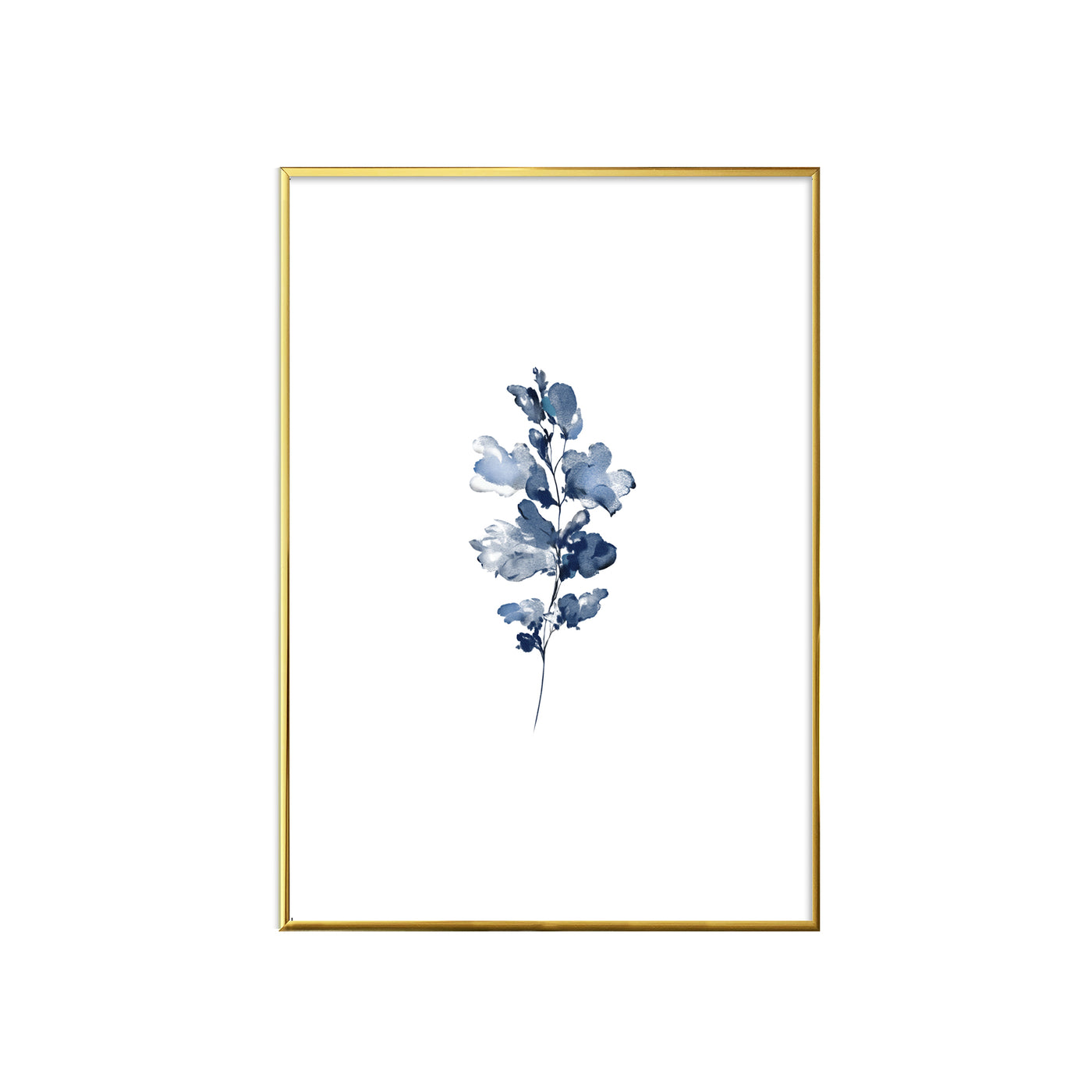WALL ART | BLUE WATERCOLOUR FLOWER No. 2