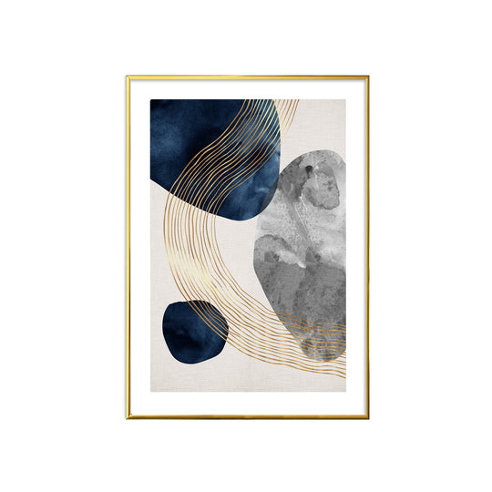 WALL ART | BLUE & GOLD SHAPES PART 2