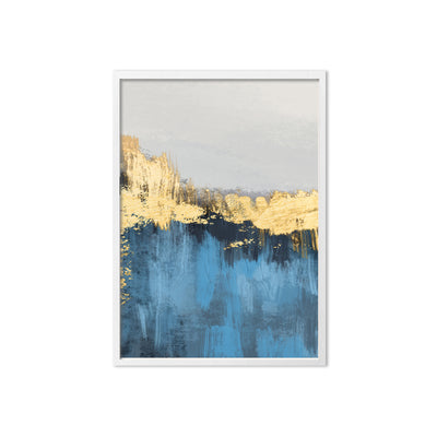 WALL ART | BLUE & GOLD STROKES Part 3