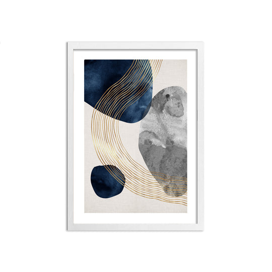 WALL ART | BLUE & GOLD SHAPES PART 2
