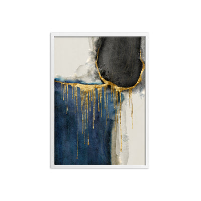 WALL ART | BLUE & GOLD DRIP Part B