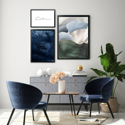 GALLERY WALL | CALMING COLOURS