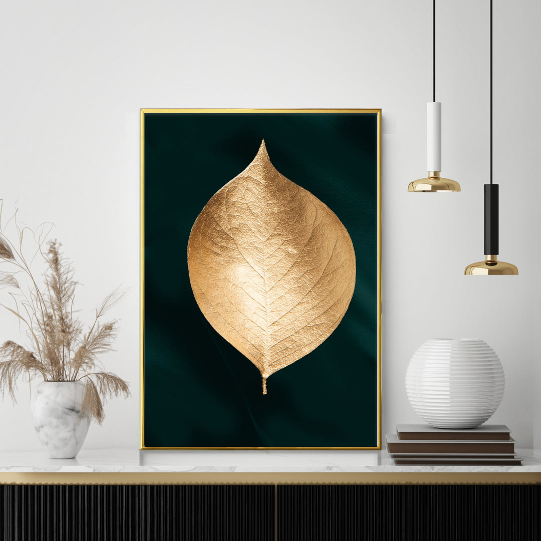 WALL ART | GOLD LEAF GREEN No. 1