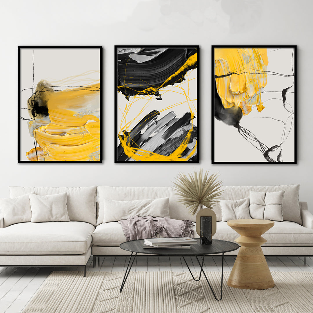 WALL ART | BLACK & YELLOW PART C